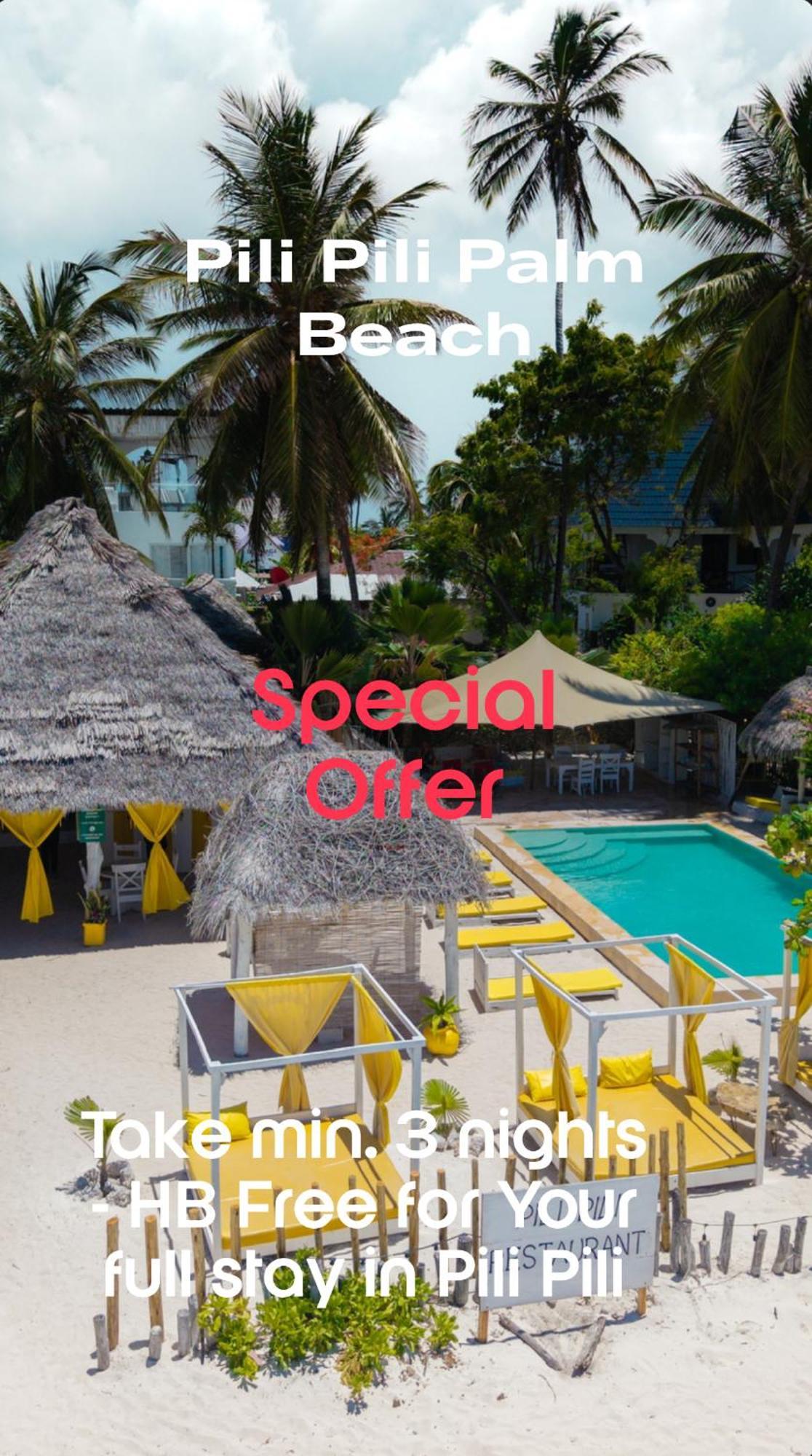 Pili Pili Palm Beach Jambiani  Buitenkant foto